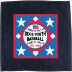 Custom Embroidered 15" x 15" Hemmed Color Rally Towel