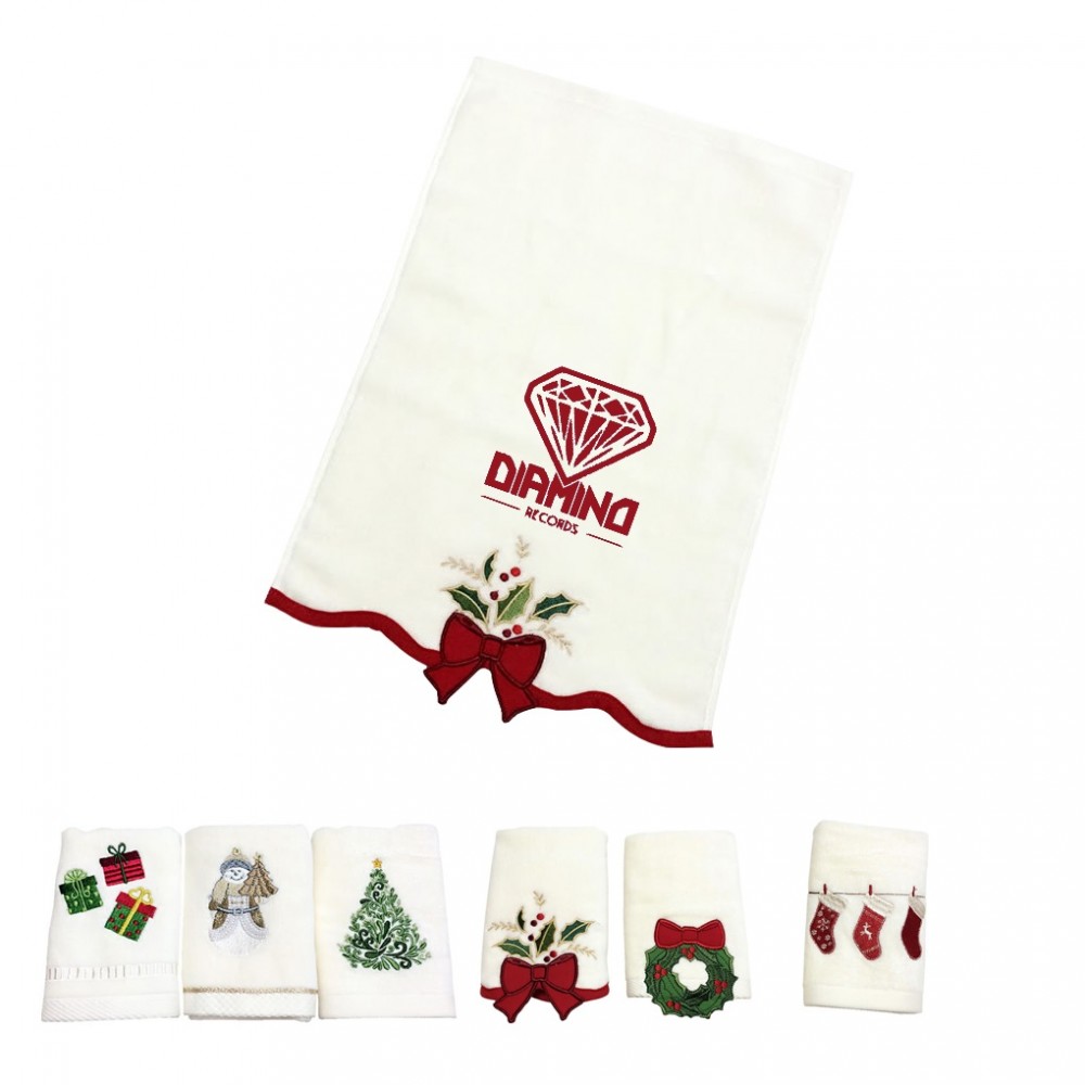 Hand Towel Christmas Logo Branded Hand Towel Christmas Logo Branded