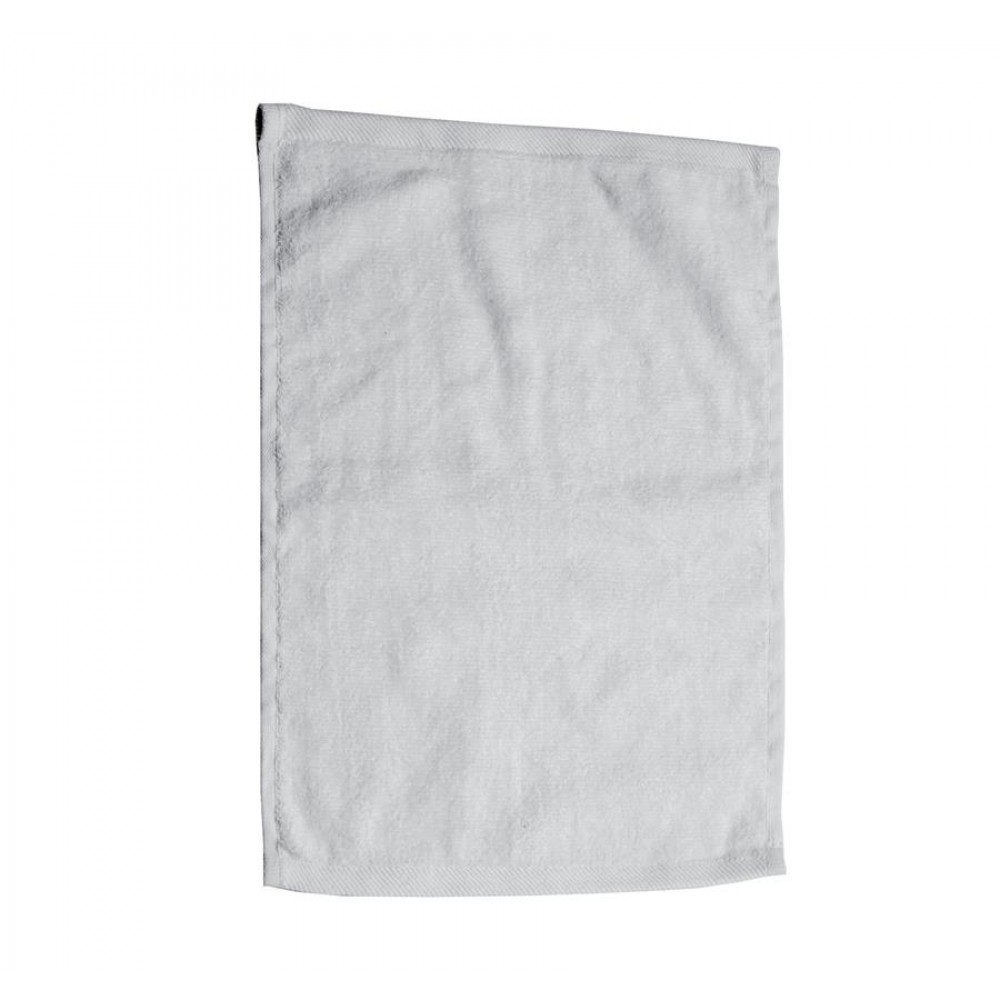 Fingertip Towel Hemmed Ends. (11"x18") - Printed (White) Custom Embroidered