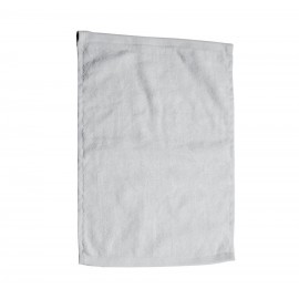 Fingertip Towel Hemmed Ends. (11"x18") - Printed (White) Custom Embroidered