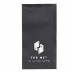 Linen Like Black Guest Towels Custom Embroidered