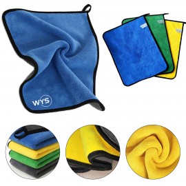 Logo Branded 12" x 15" Multipurpose Plush Microfiber Cleaning Towel