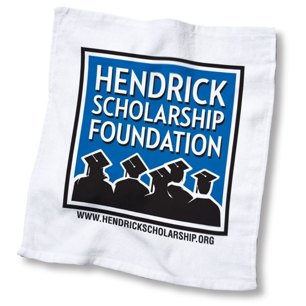 Logo Branded White Rally Towel Logo Branded White Rally Towel