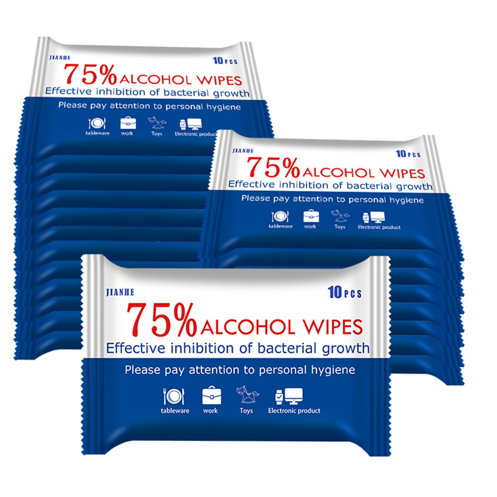 Logo Branded 10 Sheets Package Alcohol Wipes Logo Branded 10 Sheets Package Alcohol Wipes