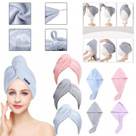 Hair Towel Wrap For Women Logo Branded