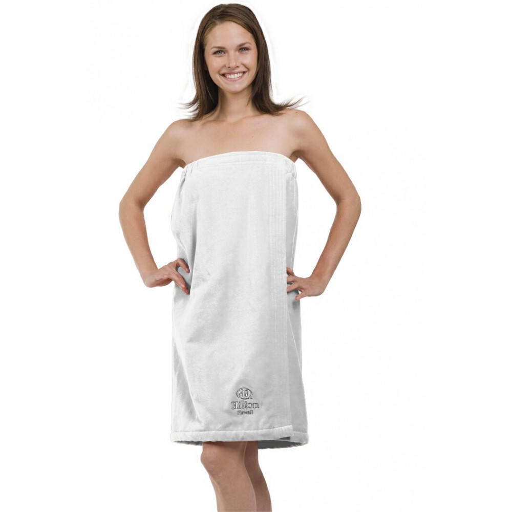 Logo Branded Women's Premium Terry Velour Spa Wrap (Embroidered) Logo Branded Women's Premium Terry Velour Spa Wrap (Embroidered)