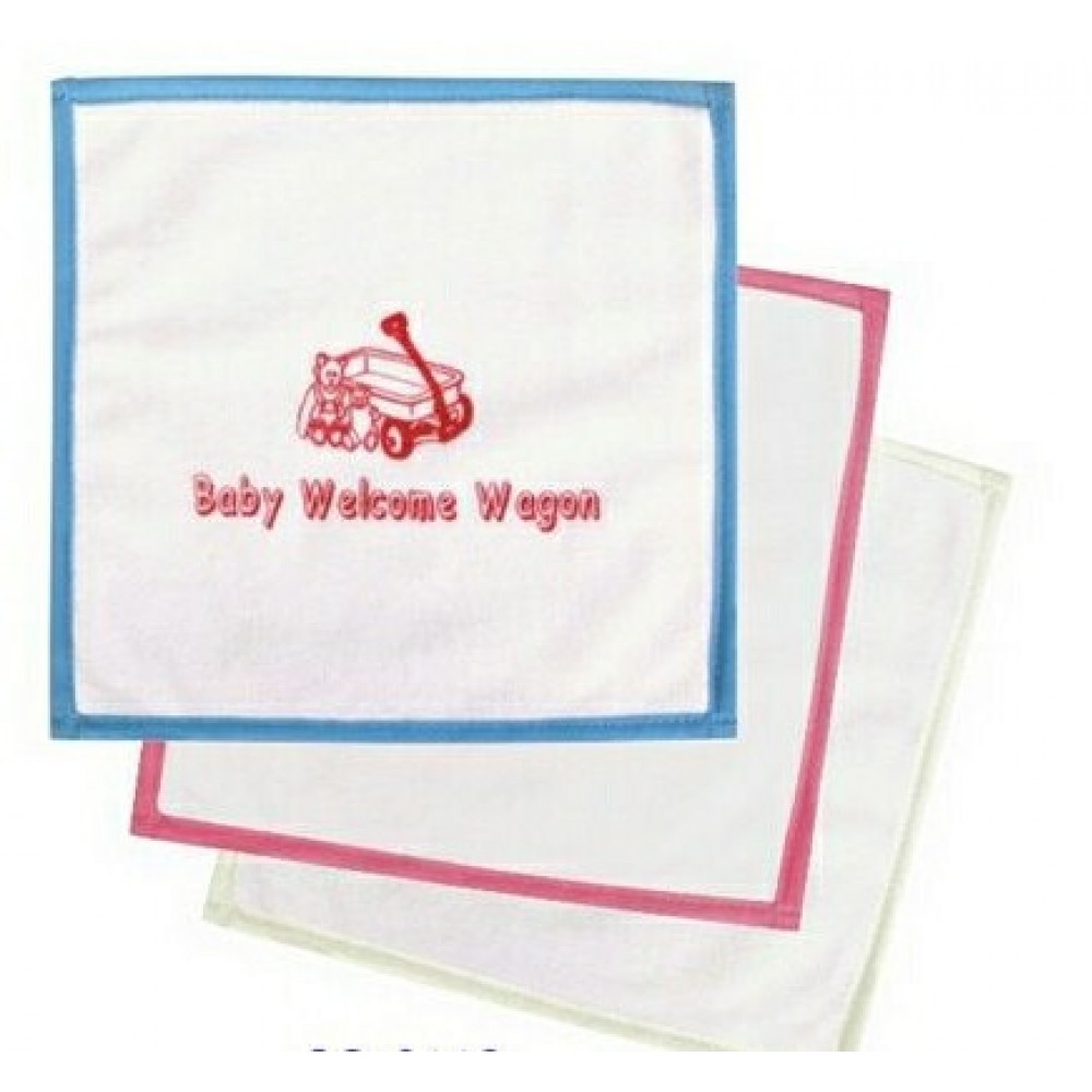 Logo Branded Double Sided Terry Cotton Baby Washcloth