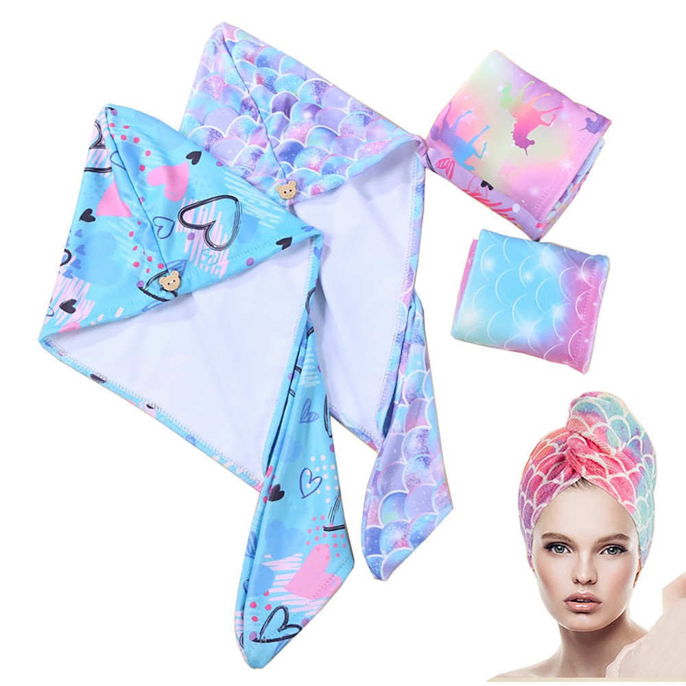 Digital Microfiber Hair Drying Towels with Logo Digital Microfiber Hair Drying Towels with Logo