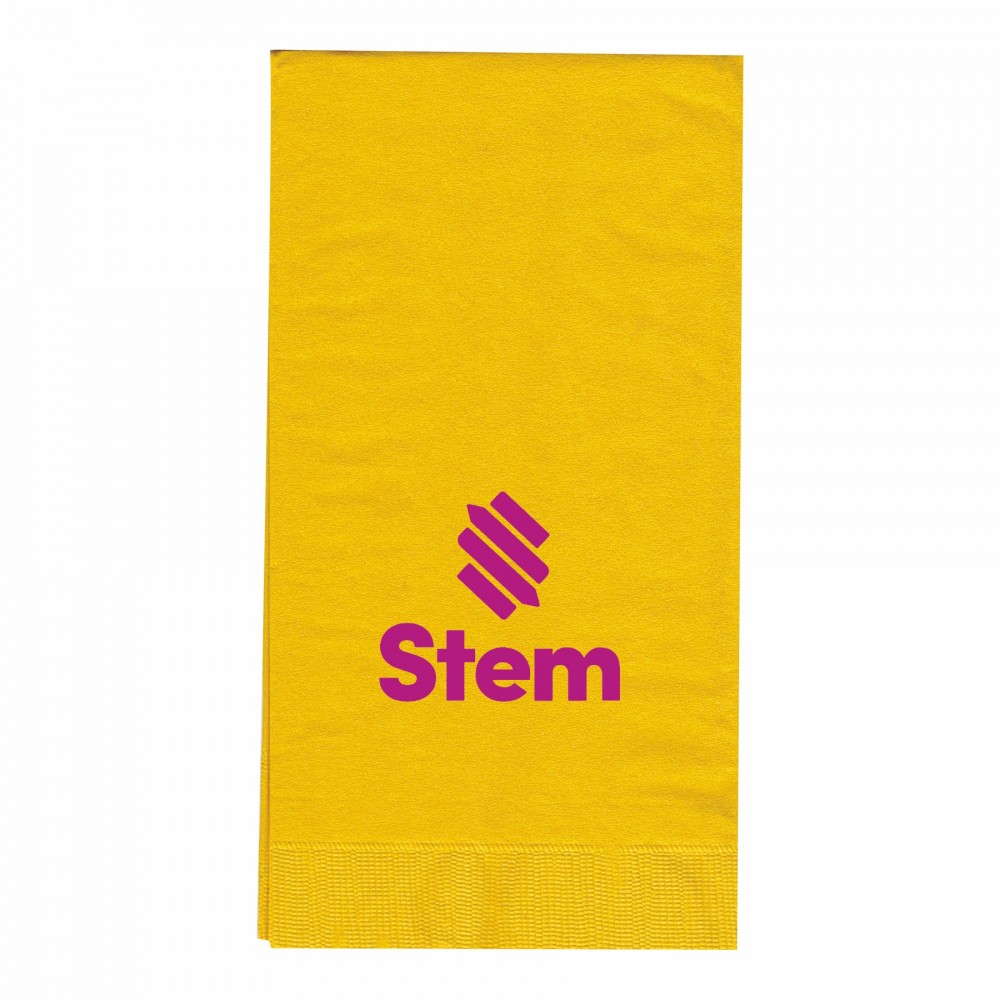 Custom Embroidered School Bus Yellow 3 Ply Paper Guest Towels