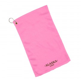 Logo Branded Velour Fingertip Towel w/Hemmed