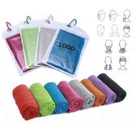 Cooling Towel With PVC Pouch Custom Imprinted