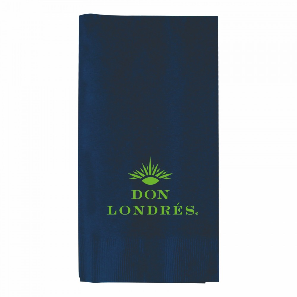 Logo Branded Navy Blue 3 Ply Paper Guest Towels
