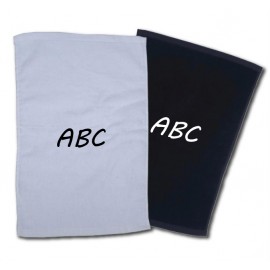 Custom Embroidered Fingertip Towel Hemmed Ends (11"x18") - Printed (White)