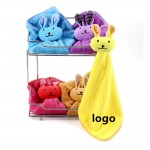 Coral Fleece Cartoon Children Towels With Clips Custom Embroidered