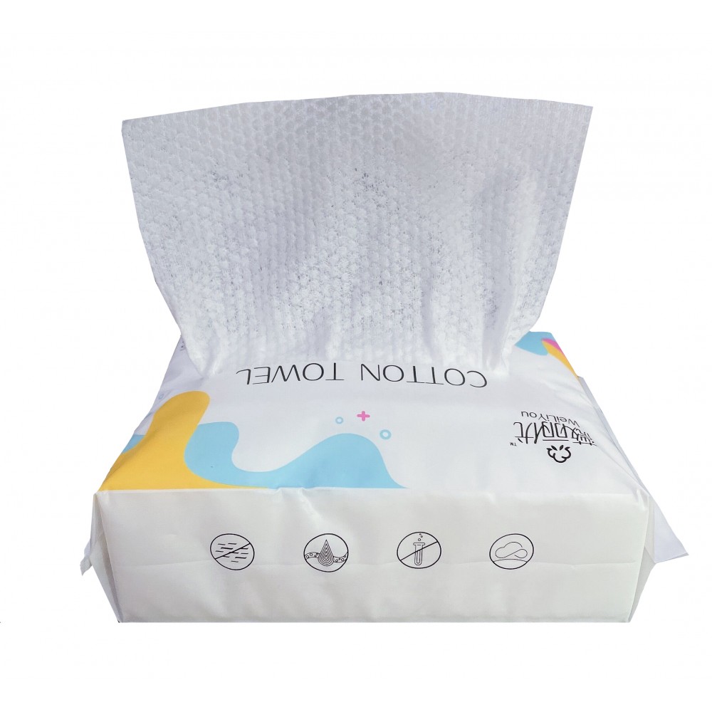 Portable Travel Size Disposable Nonwoven Cleaning Tissue Facial Tissue Custom Embroidered