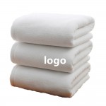 Custom Imprinted Beauty Salon White Premium Bath Towels