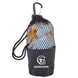 Cooling Towel in Mesh Drawsting Pouch w/Carabiner Custom Embroidered
