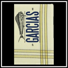 Dijon/Black Double Stripe Kitchen Towel - 20"x28" Custom Embroidered