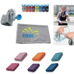 Custom Imprinted Cooling Towel With Carabiners Case