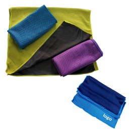 Custom Embroidered Polyester Cooling Towel/Towel for Sports/ Fitness/Gym