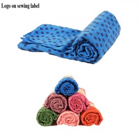 Custom Embroidered Indoor Outdoor Fiber Yoga Mat Towel
