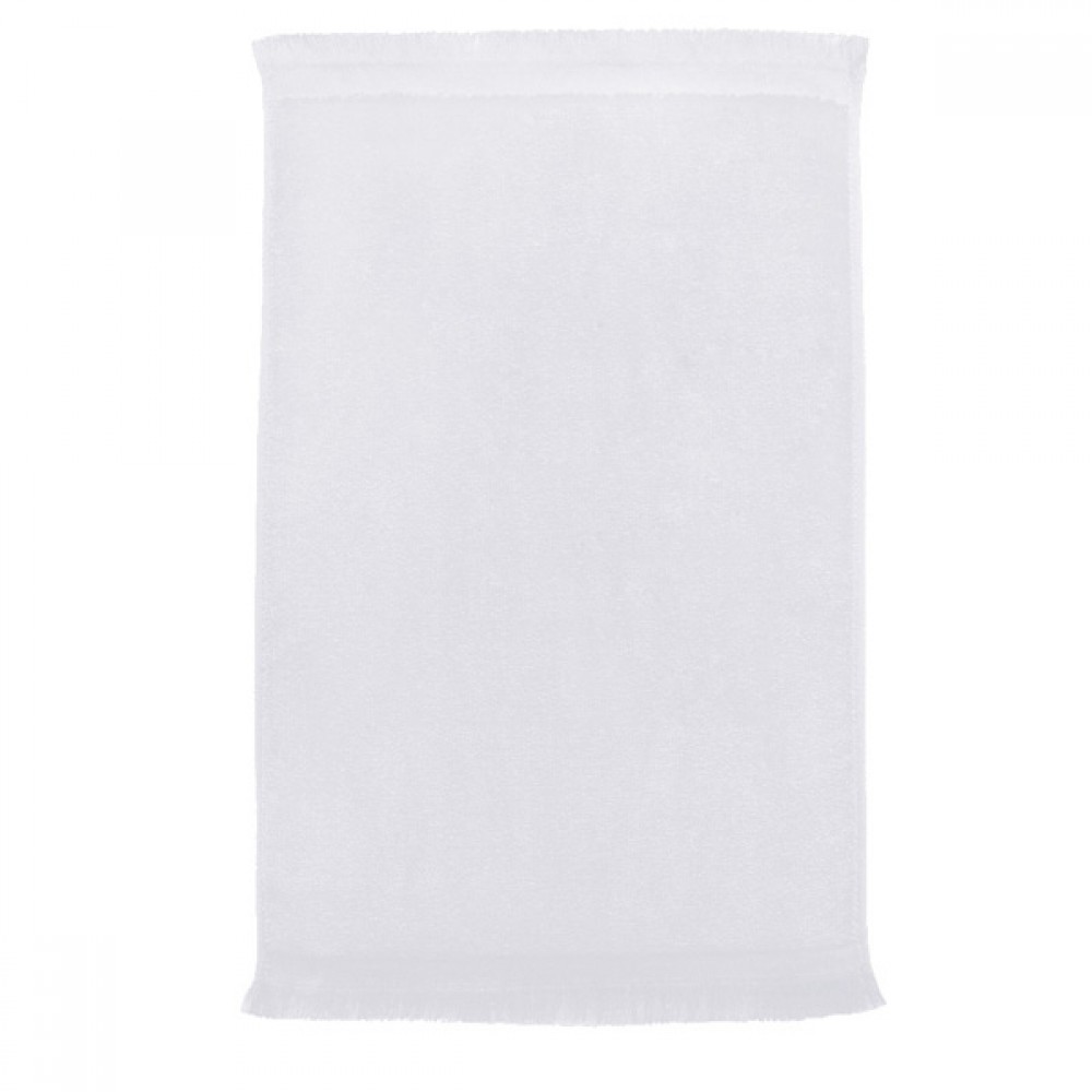 Logo Branded Premium Fringed Velour Towel (White Towel, Embroidered) Logo Branded Premium Fringed Velour Towel (White Towel, Embroidered)