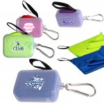 Logo Branded Cooling Towel in Carabiner Case