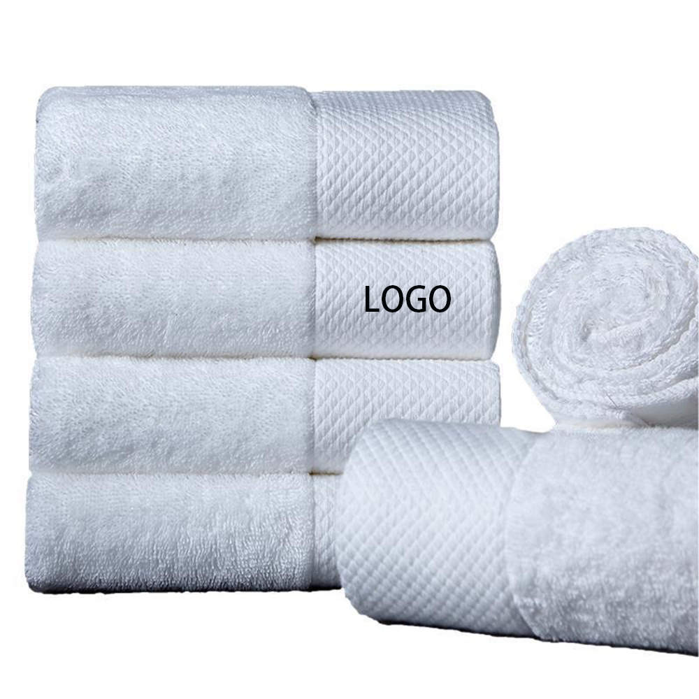 100 Percent White Cotton Towel Custom Imprinted
