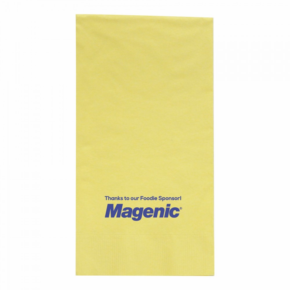 Logo Branded Citron Mimosa Yellow 3 Ply Paper Guest Towels