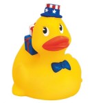 Custom Imprinted Rubber Patriotic Gift DuckÂ©