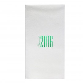Custom Embroidered Linen Like White Guest Towels