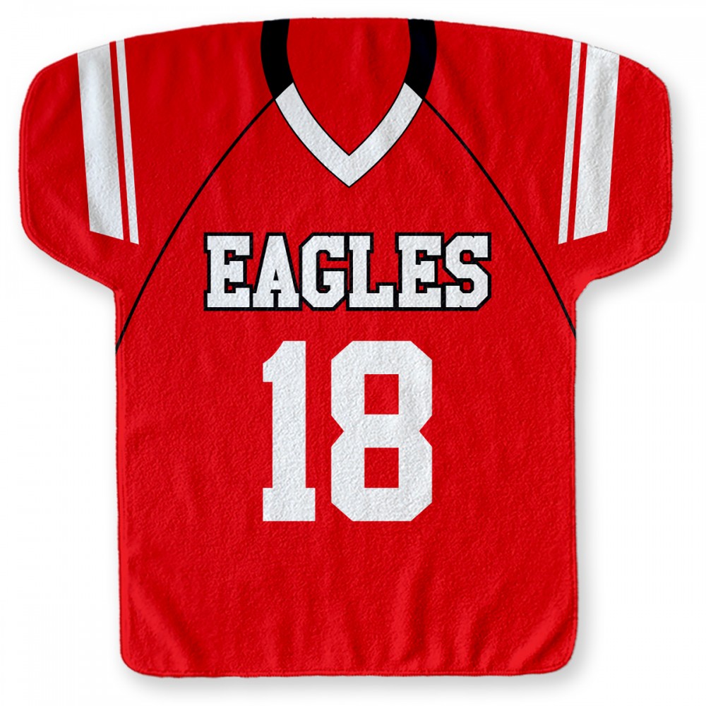 Jersey Shaped Fitness Towel Custom Imprinted Jersey Shaped Fitness Towel Custom Imprinted