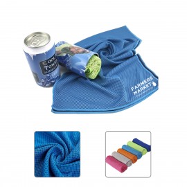 Custom Imprinted Soft Cool Towel in Can