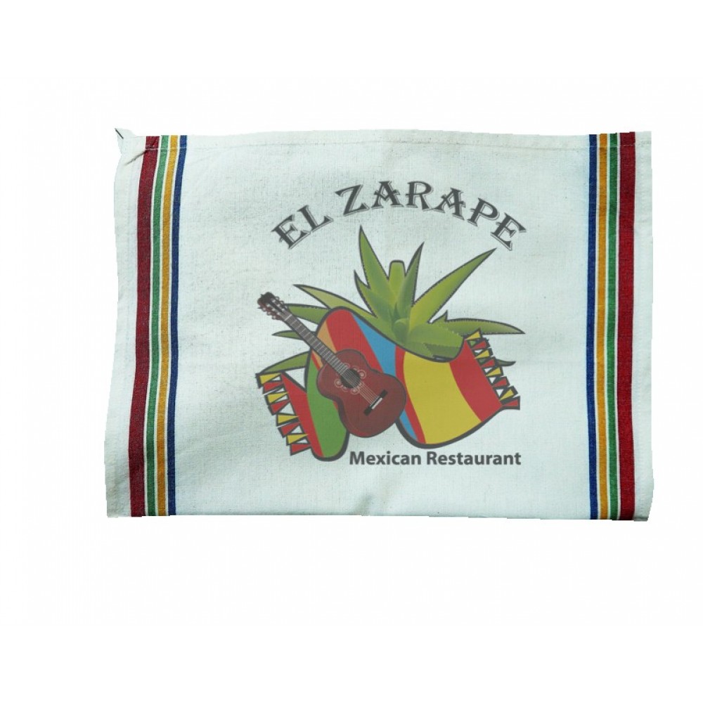 Vintage Stripped Kitchen Towel - Multi Color Stripes Custom Embroidered Vintage Stripped Kitchen Towel - Multi Color Stripes Custom Embroidered