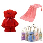 Logo Branded Cute Bear Shaped Towel with Gift Bag