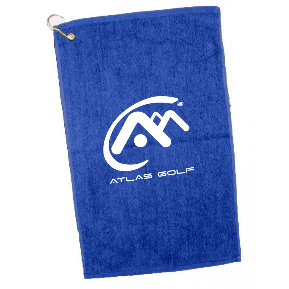 Colored Velour Golf/ Hand Towel - 1 Color (16"x25") Custom Embroidered