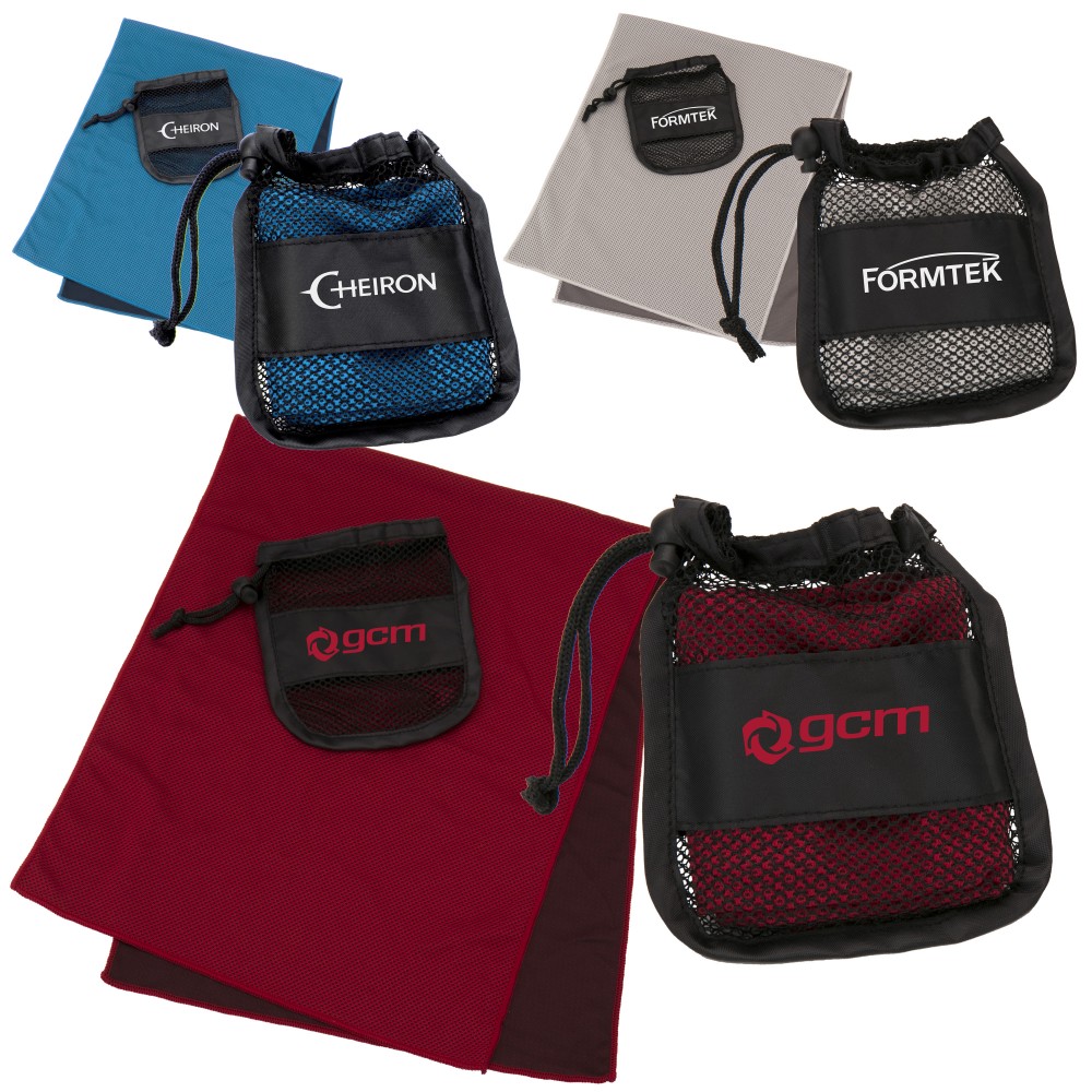 Custom Embroidered Cool-It-Towel In Bag Custom Embroidered Cool-It-Towel In Bag
