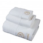 Logo Branded Hotel Resort White Cotton Hand Towel Bath Towels