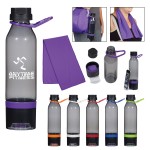 22 Oz. Energy Sports Bottle With Phone Holder and Cooling Towel Custom Imprinted