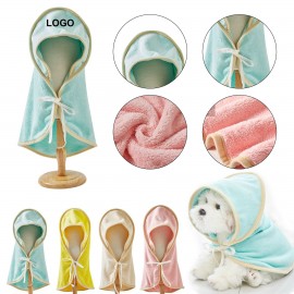 Custom Embroidered Pet Dog Hooded Bathrobe Bath Towel  Custom Embroidered Pet Dog Hooded Bathrobe Bath Towel