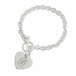 Sterling Silver Bracelet w/Emblem Charm Custom Imprinted