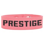 8.5" x.75" Pink Leatherette Youth Cuff Bracelet Custom Branded