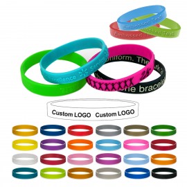 Logo Branded Youth Embossed Silicone Bracelet