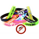 Logo Branded 1/2" Color-Filled Mosquito Repellant Wristband