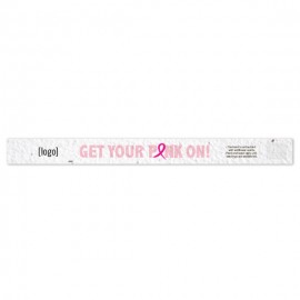 Seed Paper Breast Cancer Awareness Wristband - Style M Custom Imprinted  Seed Paper Breast Cancer Awareness Wristband - Style M Custom Imprinted