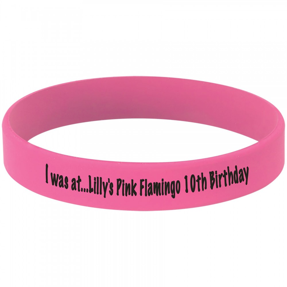 Custom Imprinted 3.75" Pink/Black Bracelet Custom Imprinted 3.75" Pink/Black Bracelet