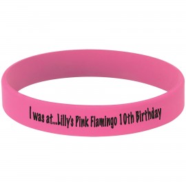Custom Imprinted 3.75" Pink/Black Bracelet