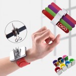 Custom Imprinted Magnetic Hair Clips Bracelet Silicone Wristband
