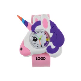 Silicone Unicorn Shaped Slap Watch Custom Branded  Silicone Unicorn Shaped Slap Watch Custom Branded