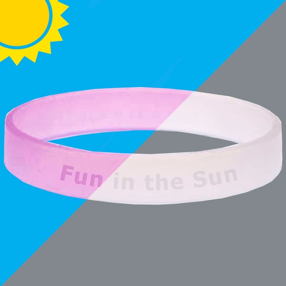 " Debossed UV Reacting Wristband Logo Printed